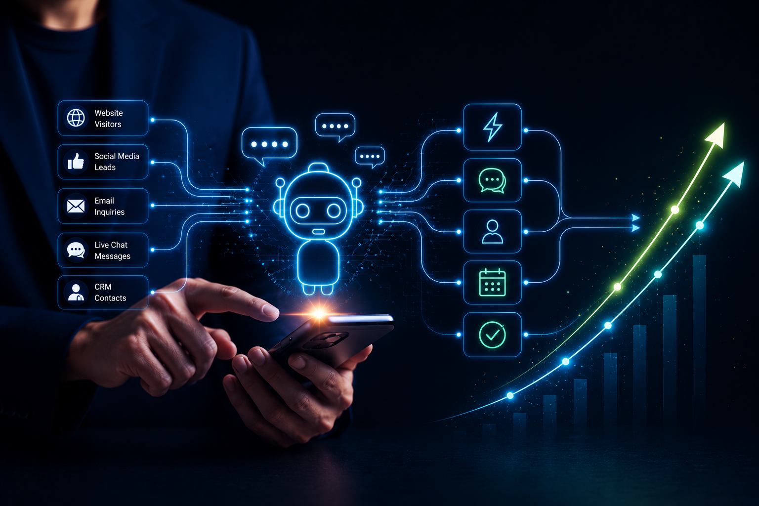 AI automation system turning leads into growth